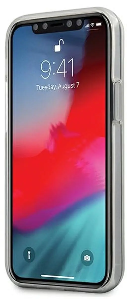 GUESS Metallic Hoesje iPhone 12 Mini - Zwart