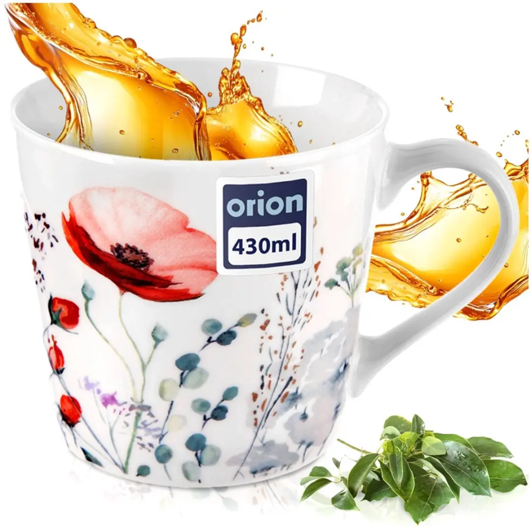 Orion Mok Porselein Bloemen Klaprozen 430ml - Multicolor