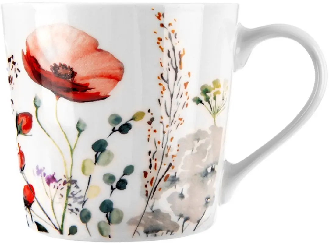 Orion Mok Porselein Bloemen Klaprozen 430ml - Multicolor
