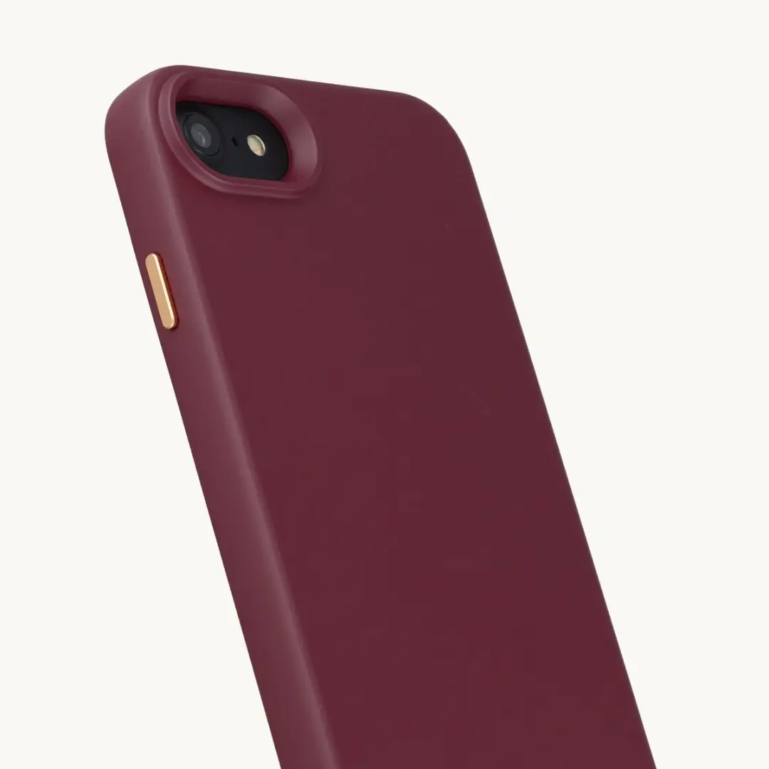Selencia Hoesje iPhone SE/8/7 - MagSafe Rivièra - Bold Burgundy