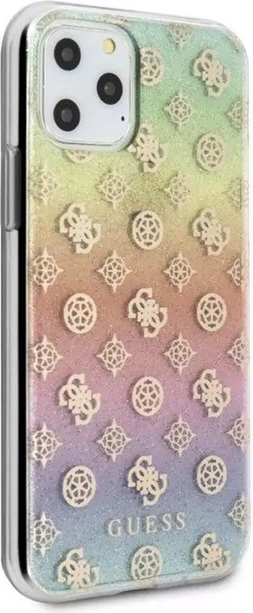 Guess GUHCN65PEOML Back Cover - iPhone 11 Pro Max - Regenboog