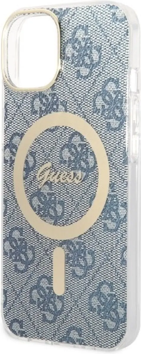 GUESS 4G MagSafe Back Case - iPhone 14 - Blauw - afbeelding 4 van 6