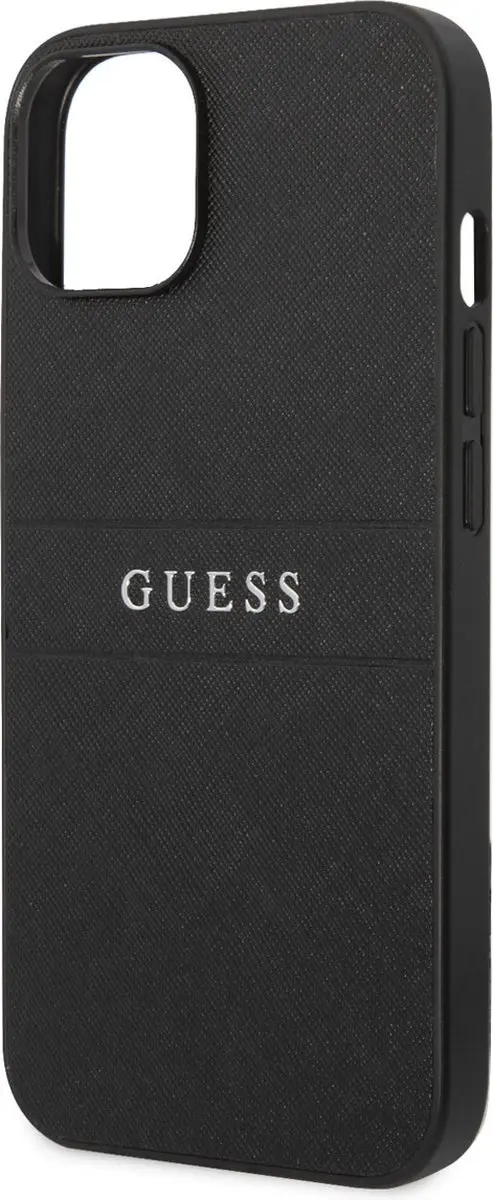 GUESS iPhone 14 Plus Hoesje - Zwart PU Saffiano - 3666339088590