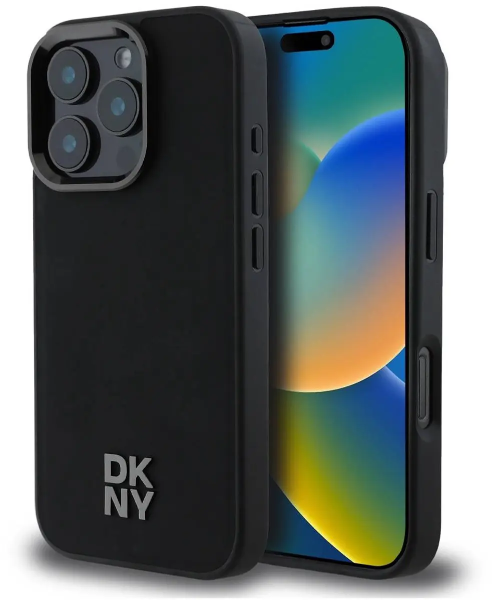 DKNY Backcover iPhone 16 Pro Max - PU Leather MagSafe - Zwart
