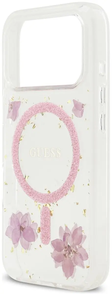 Guess Back Cover Hoesje iPhone 17 Pro - Roze - MagSafe