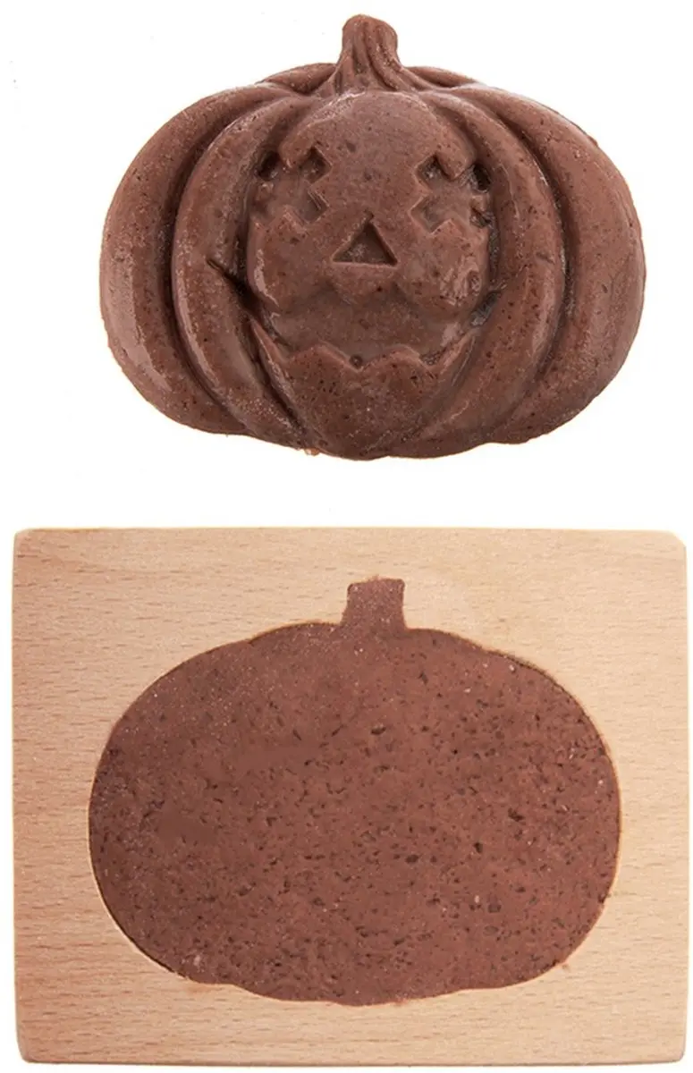 Orion Houten Halloween Pompoen Koekjesvorm 10x8cm - afbeelding 4 van 6