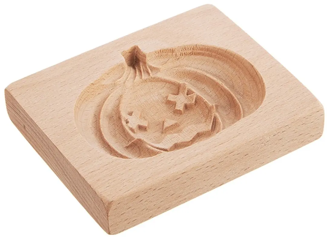 Orion Houten Halloween Pompoen Koekjesvorm 10x8cm - afbeelding 2 van 6