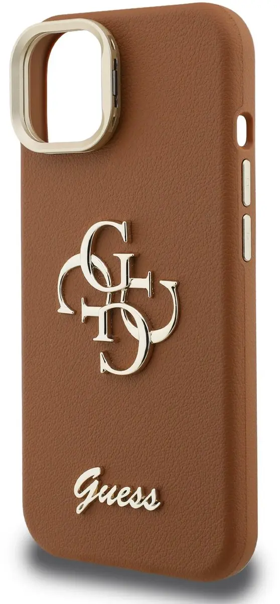 Guess 4G Logo iPhone 15 Hoesje - Bruin
