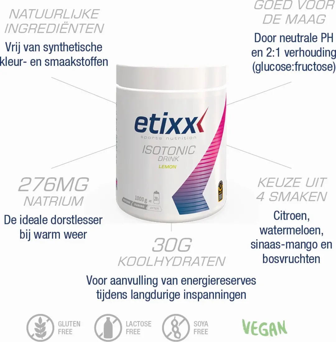 Etixx Isotonic Sportdrank 2kg - Citroen
