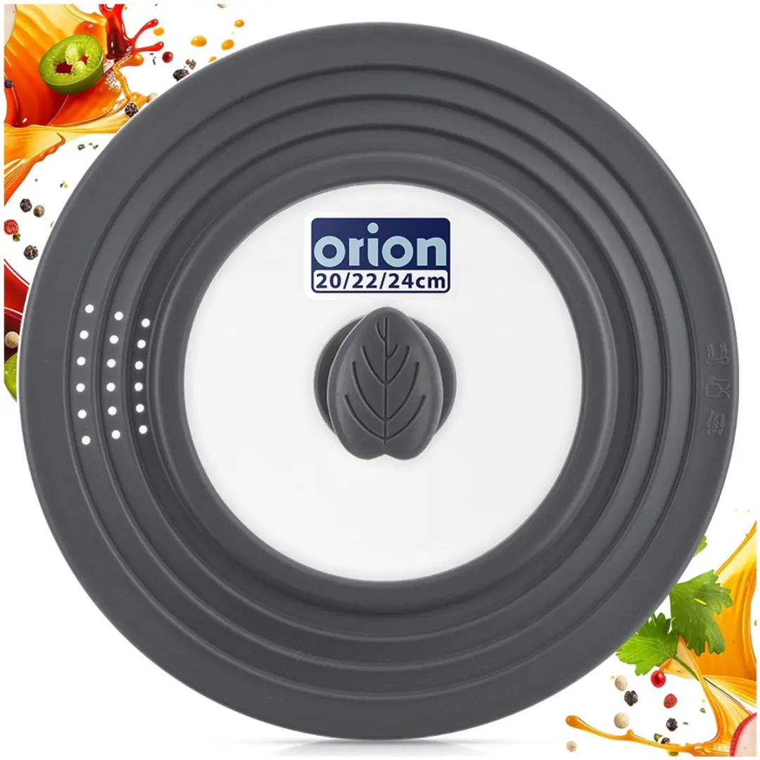 Orion Universeel Silicone Deksel 20/22/24cm - Grijs - afbeelding 6 van 6
