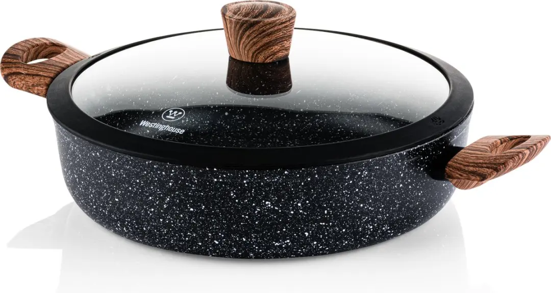 Westinghouse 2-delige Pannenset Black Marble Wood - Inductie