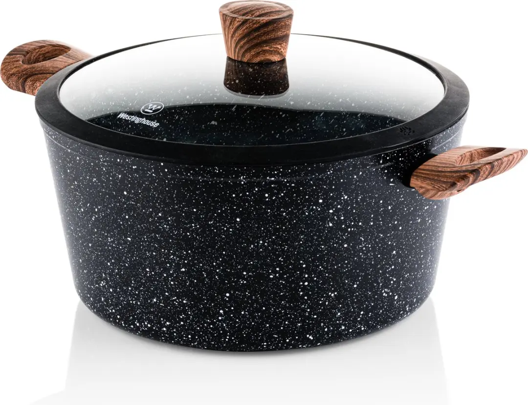 Westinghouse 2-delige Pannenset Black Marble Wood - Inductie