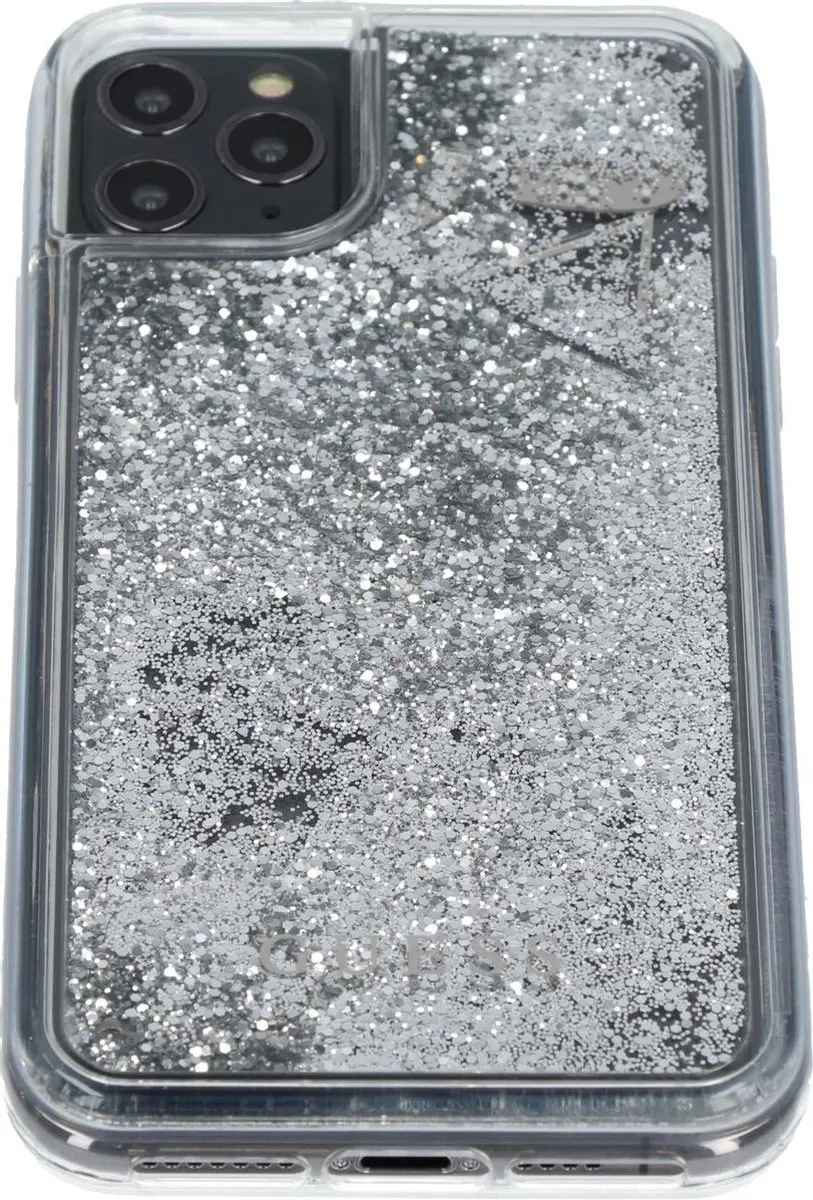 GUESS iPhone 11 Pro Max Backcase Glitter Zilver S212-1