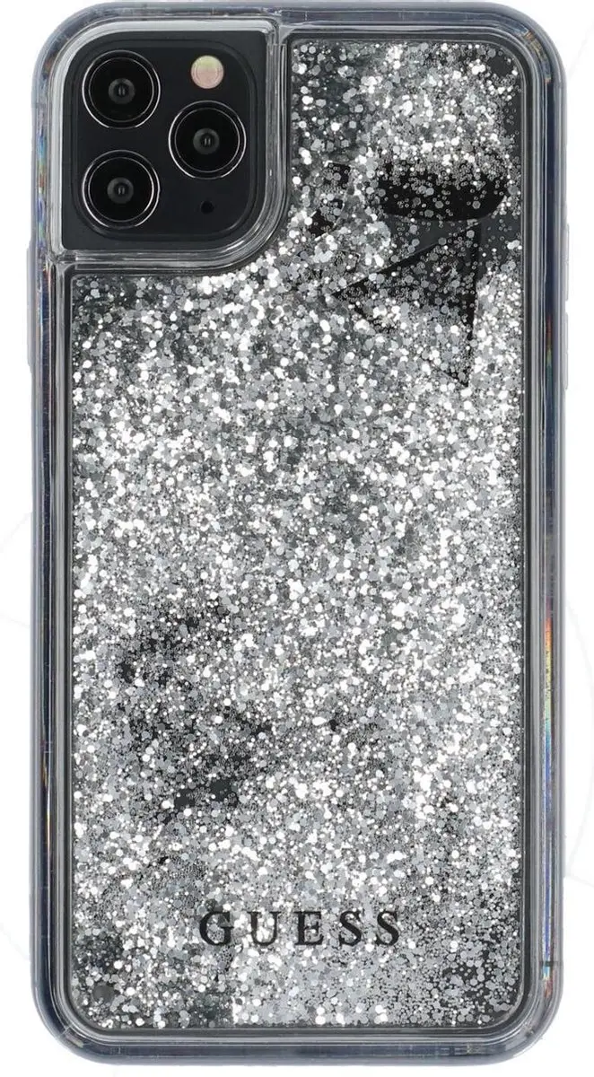 GUESS iPhone 11 Pro Max Backcase Glitter Zilver S212-1