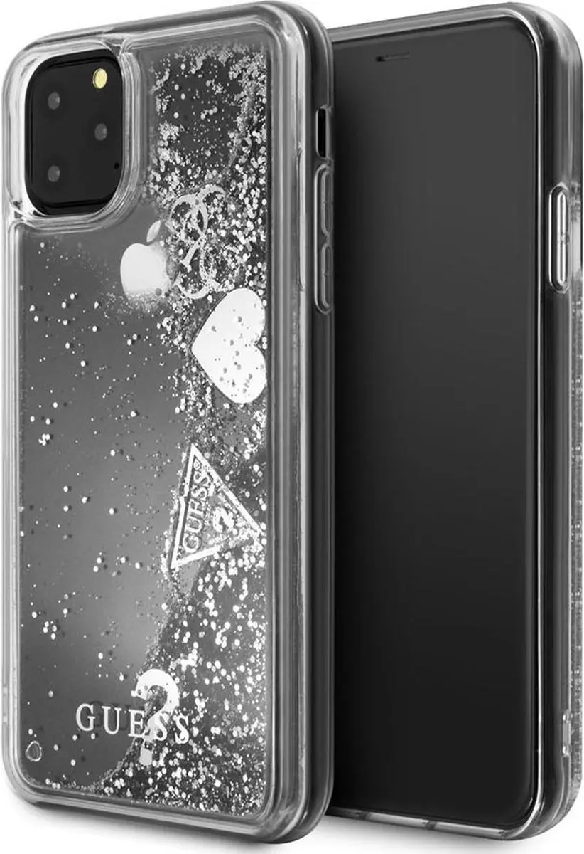 GUESS iPhone 11 Pro Max Backcase Glitter Zilver S212-1