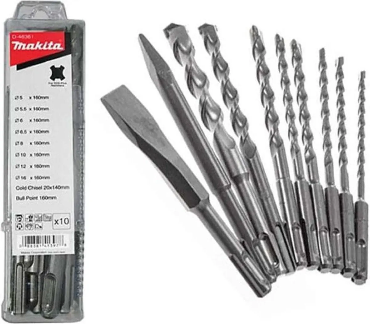 Makita D-41470 SDS-Plus Hamerboorset 10-delig
