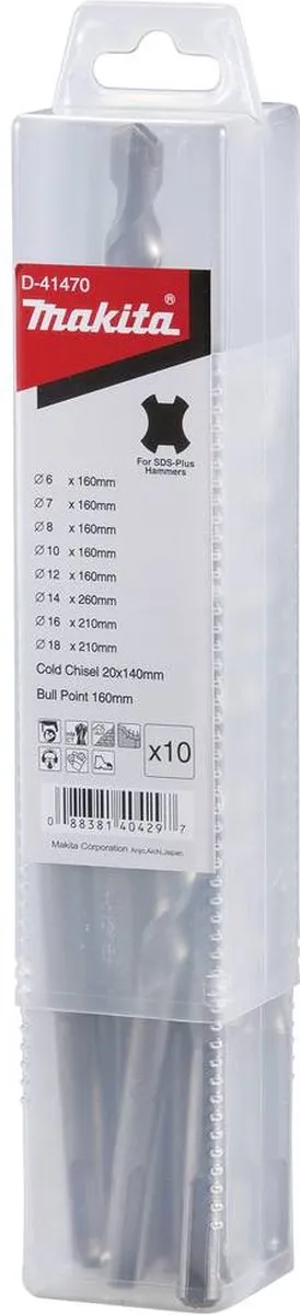 Makita D-41470 SDS-Plus Hamerboorset 10-delig