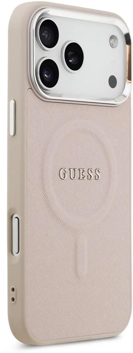Guess PU Saffiano Backcover 14710 - iPhone 17 Pro Max - Roze