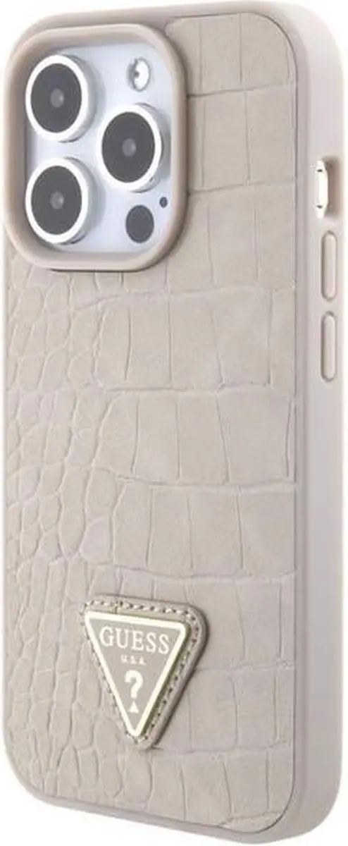GUESS Croco Case iPhone 15 Pro - Taupe - afbeelding 6 van 6