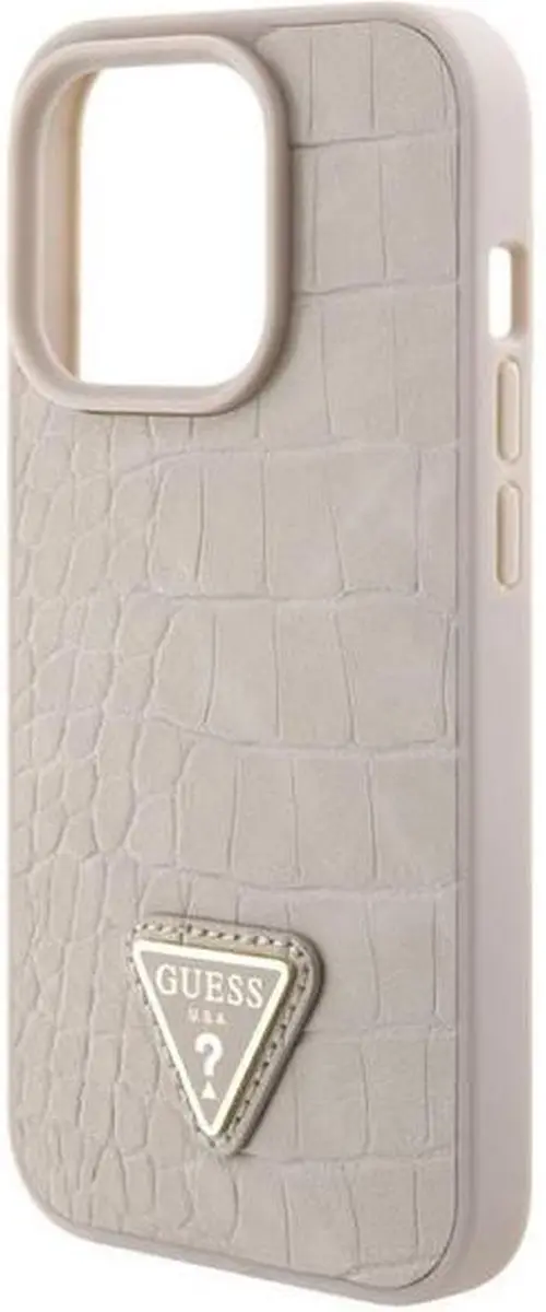 GUESS Croco Case iPhone 15 Pro - Taupe
