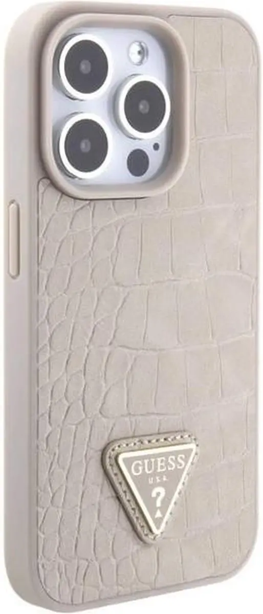 GUESS Croco Case iPhone 15 Pro - Taupe