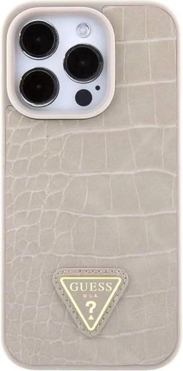 GUESS Croco Case iPhone 15 Pro - Taupe