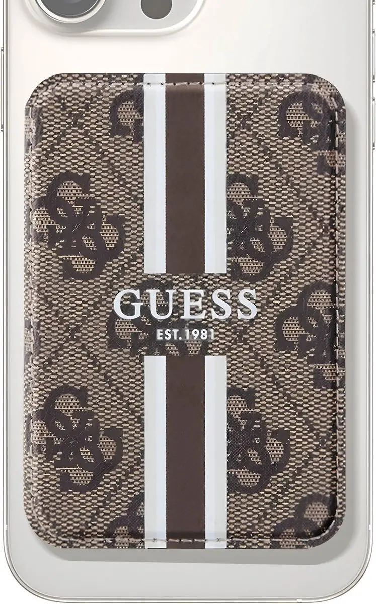 GUESS Stripes Series MagSafe Hoesje - Bruin