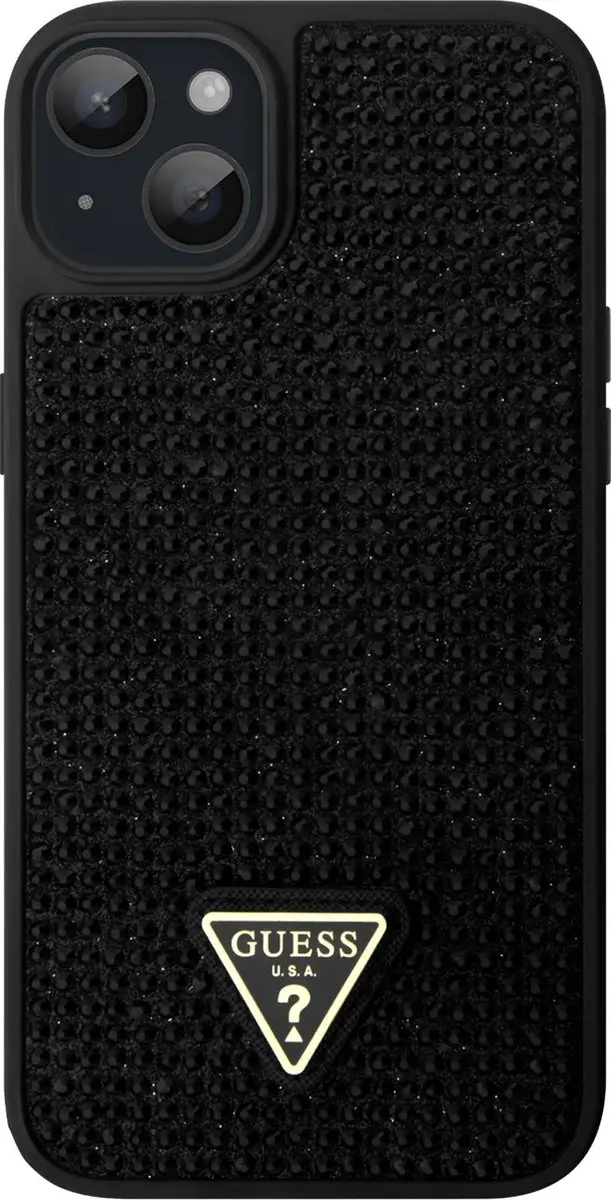 Guess Rhinestones H91047 Hoesje - iPhone 15 Plus - Zwart