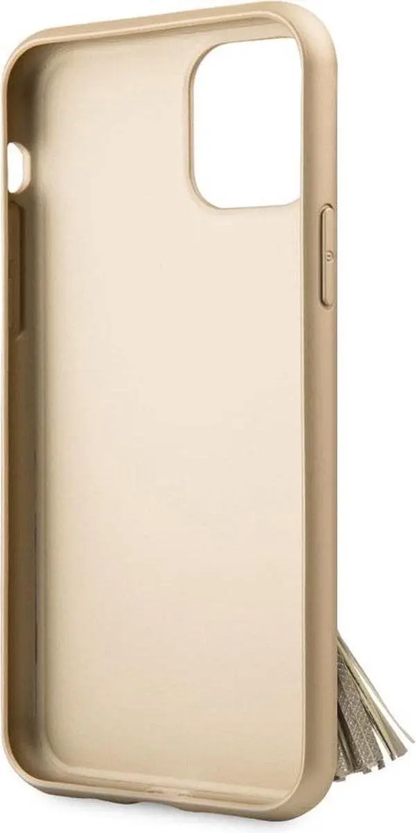 Guess Saffiano iPhone 12 Pro Max Hoesje - Goud