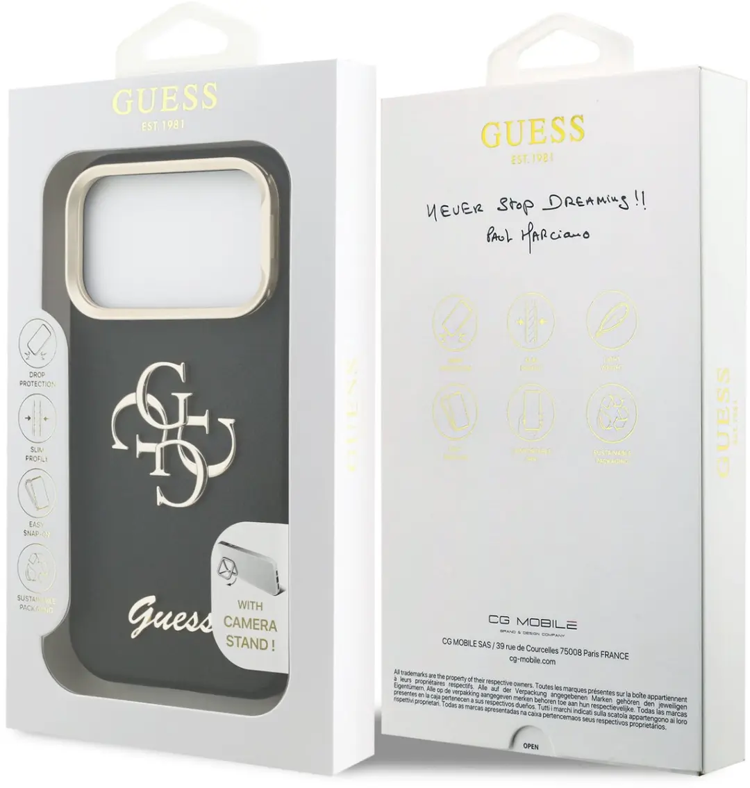 GUESS 4G Logo Hoesje iPhone 17 Pro - Zwart