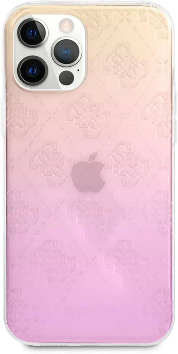Guess iPhone 12 Pro Max Hoesje S212-4 - Roze Gradient