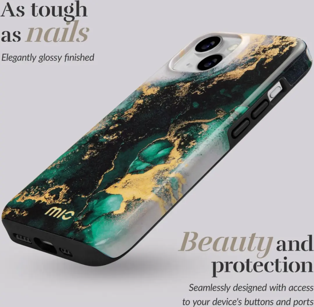 Mio by Mobilize iPhone 16 Plus Hoesje - MagSafe - Groen Marble
