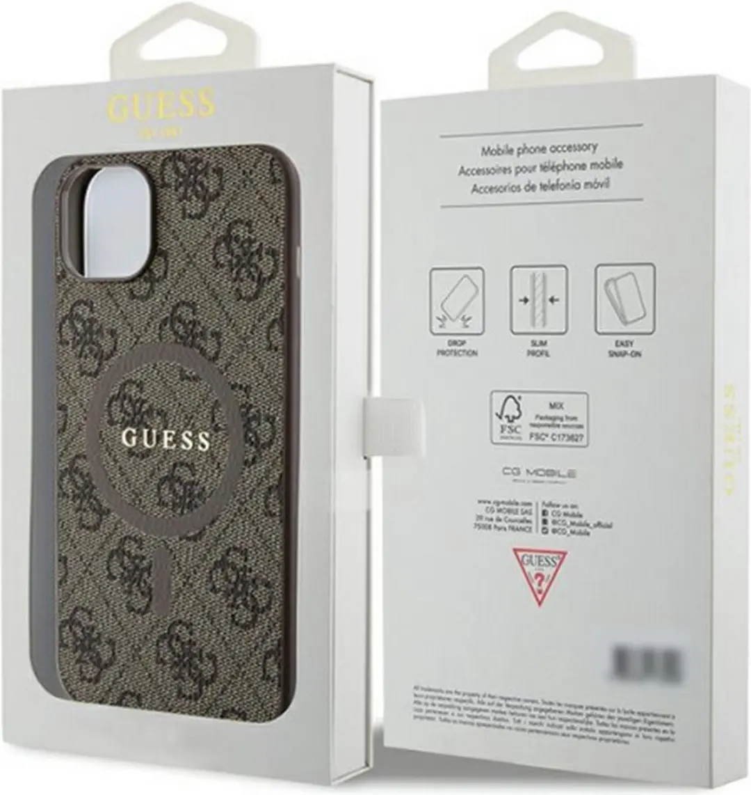 Guess 4G Colored Ring Back Case Apple iPhone 14 - Bruin