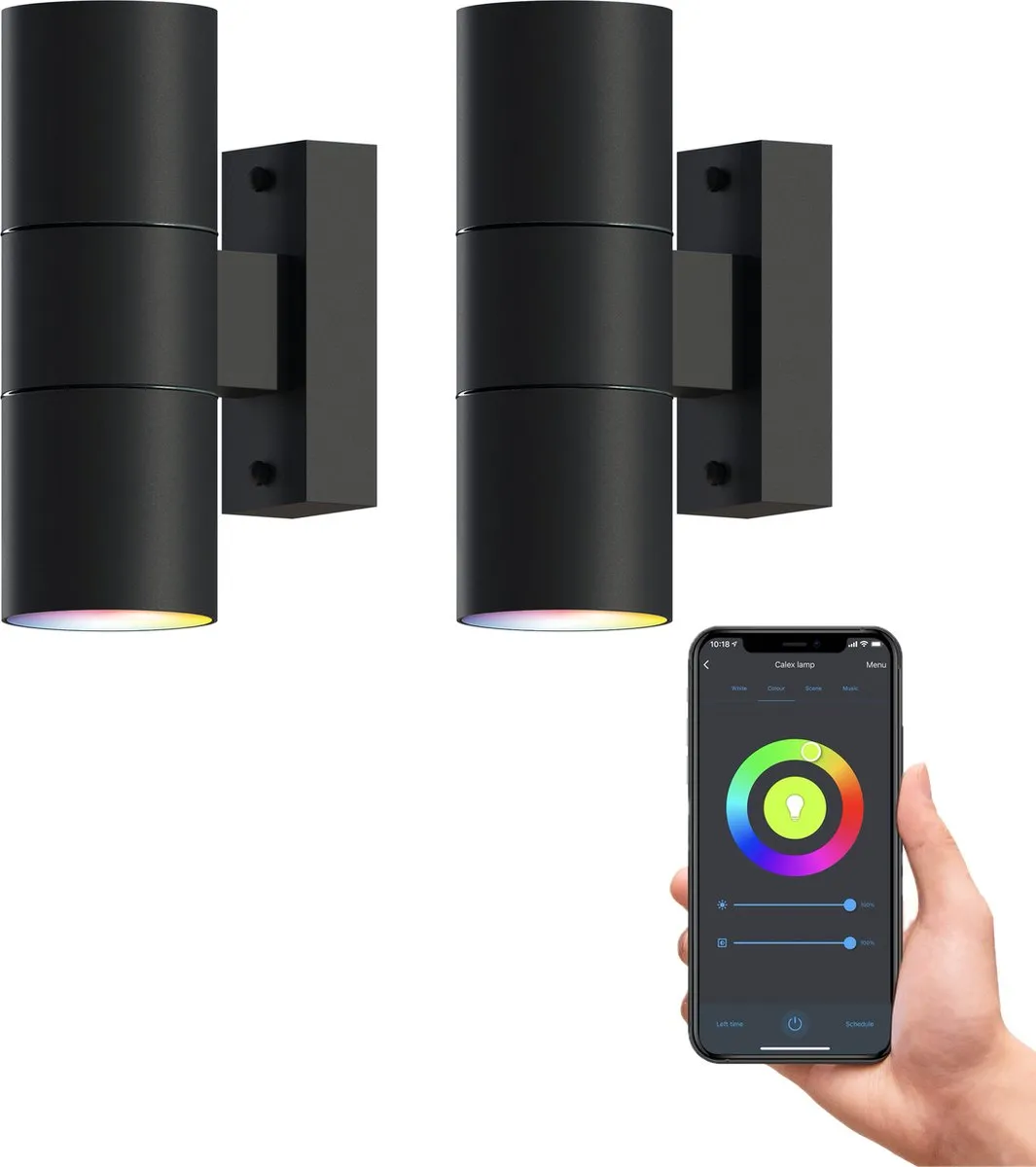 Calex Slimme LED Wandlamp Set 2 Stuks