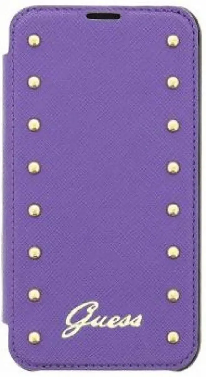 Guess Samsung Galaxy S5 Folio Case Studded Collection - Paars