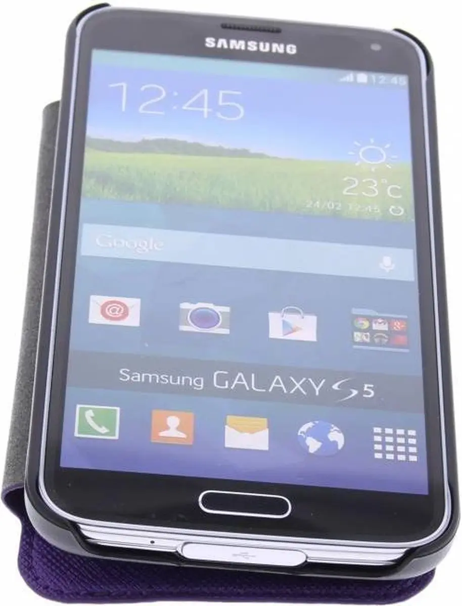 Guess Samsung Galaxy S5 Folio Case Studded Collection - Paars