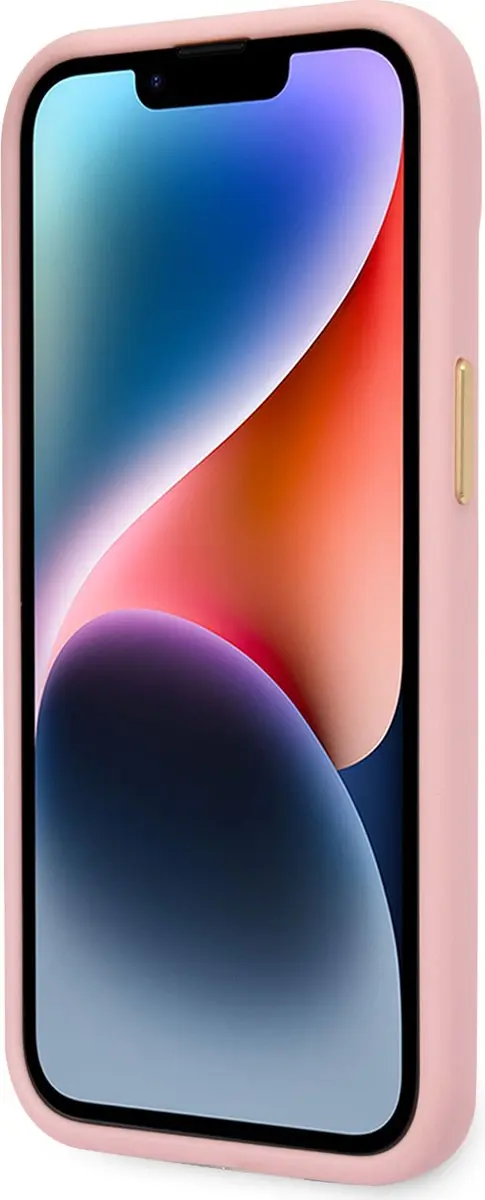 Guess iPhone 14 Plus Telefoonhoesje - Roze - PU Leer - 3666339082932