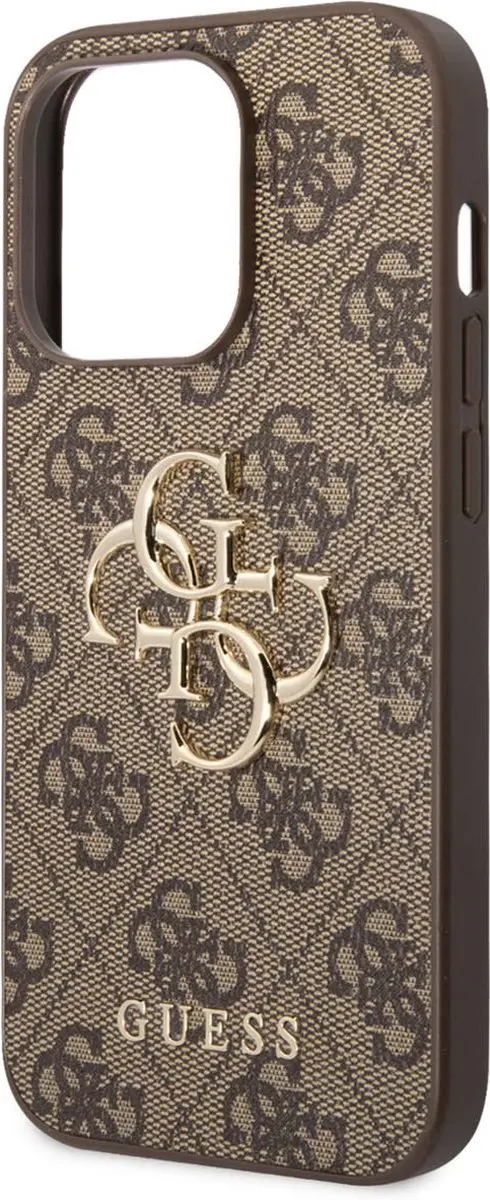 Guess 4G Metal Logo Hoesje - iPhone 15 Pro - Bruin - afbeelding 6 van 6