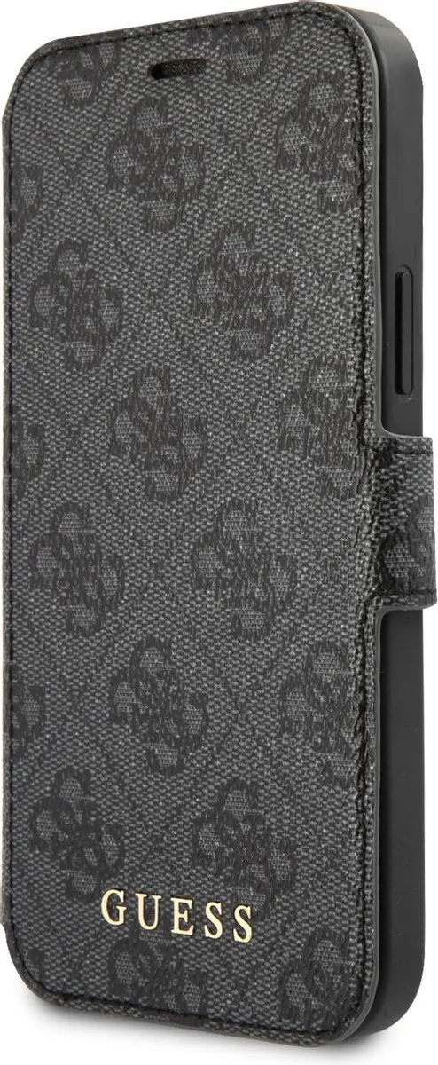 GUESS iPhone 12 Mini Bookcase Hoesje 5823 - Grijs - 3 Pasjes