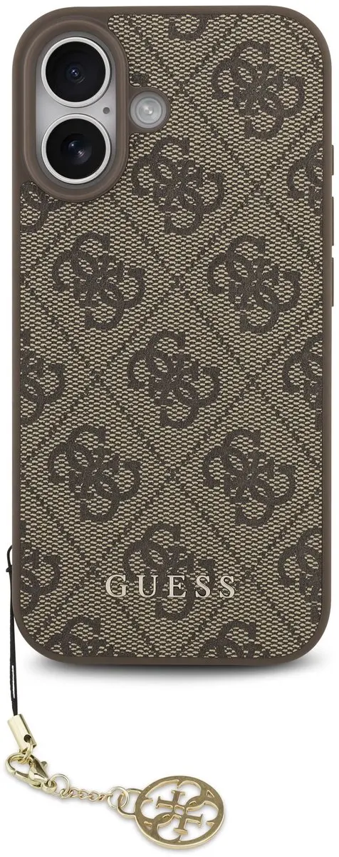 GUESS 4G Charm Backcover iPhone 17 - Bruin - MagSafe