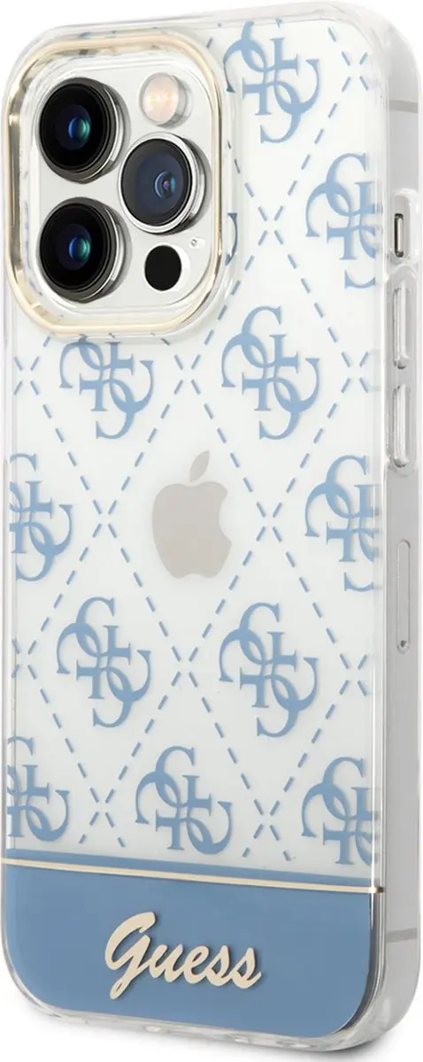 GUESS iPhone 14 Pro TPU Back Cover - Blauw