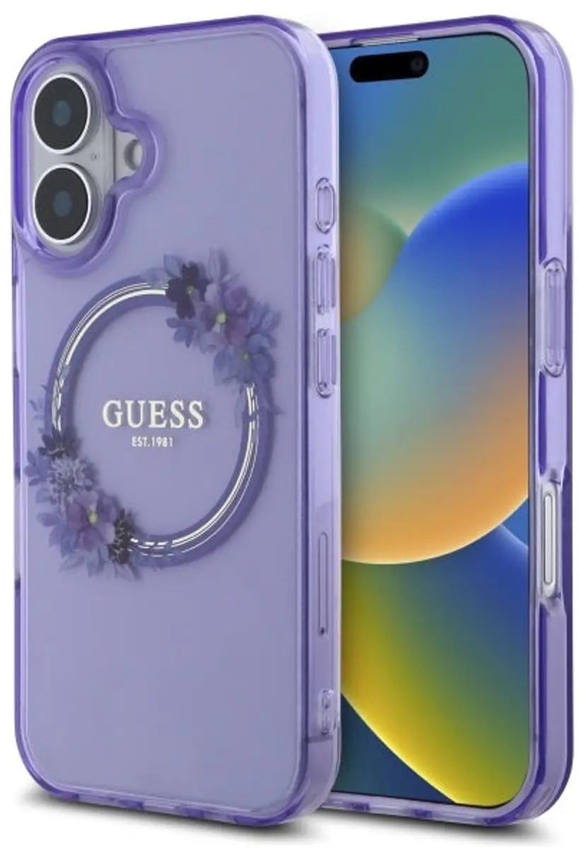 GUESS GUHMP16SHFWFCU iPhone 16 Hoesje - Paars