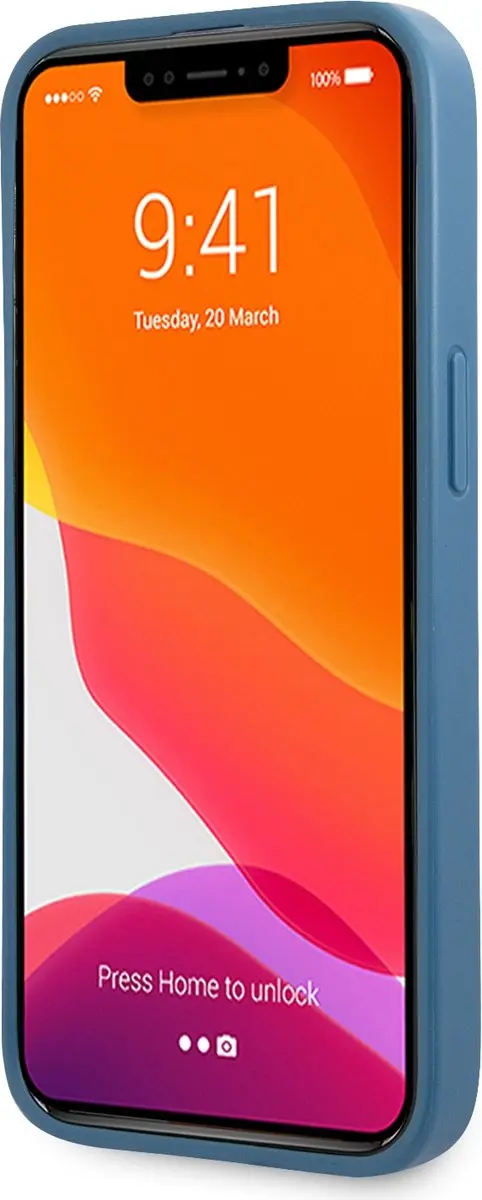 GUESS Logo Backcase iPhone 13 Pro - Blauw - 7606 - afbeelding 6 van 6