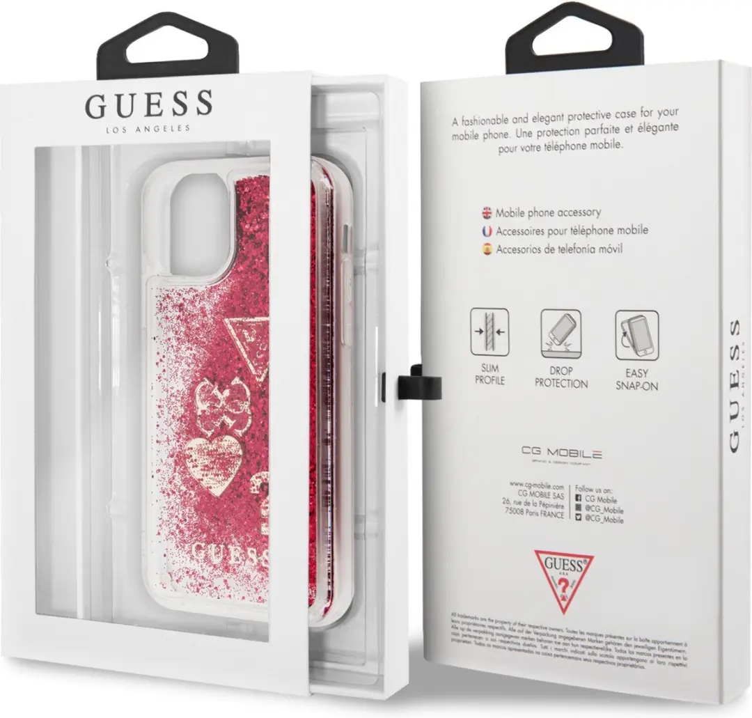 GUESS iPhone 11 Pro Backcase - Glitter Roze - S212-2 - afbeelding 6 van 6