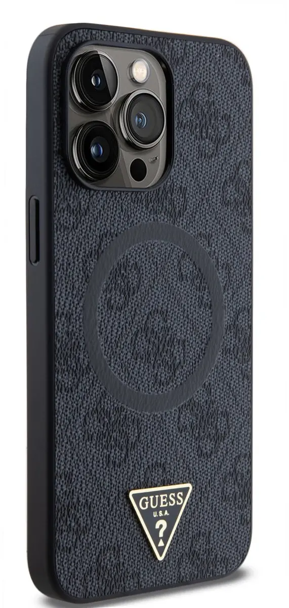 GUESS iPhone 15 Pro Max Telefoonhoesje - MagSafe - Zwart