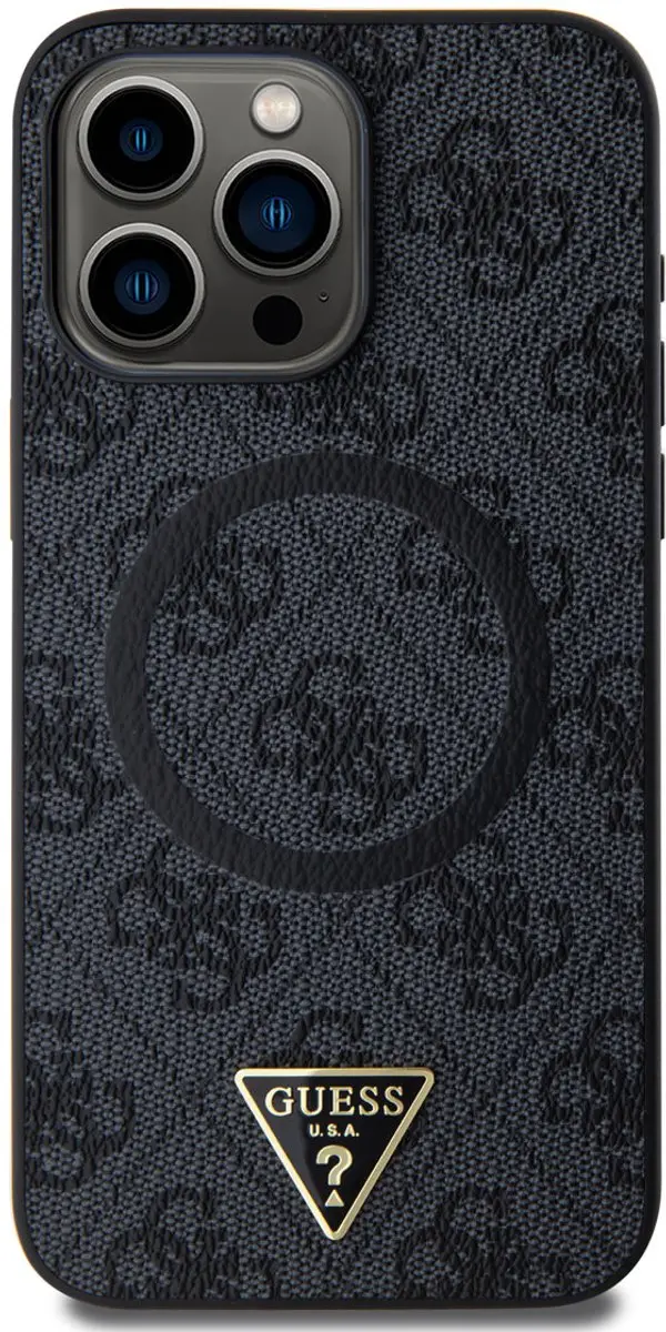 GUESS iPhone 15 Pro Max Telefoonhoesje - MagSafe - Zwart