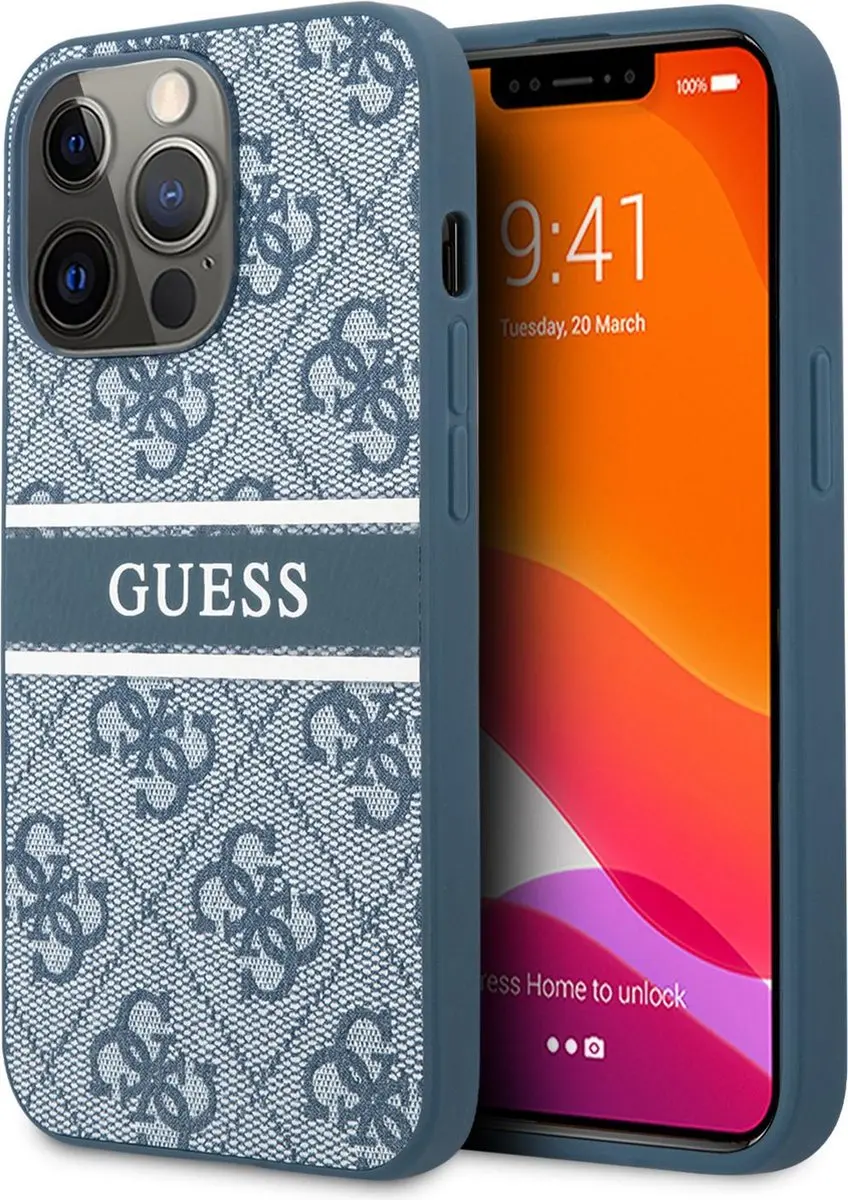 GUESS 4G Stripe Logo Backcase iPhone 13 Pro