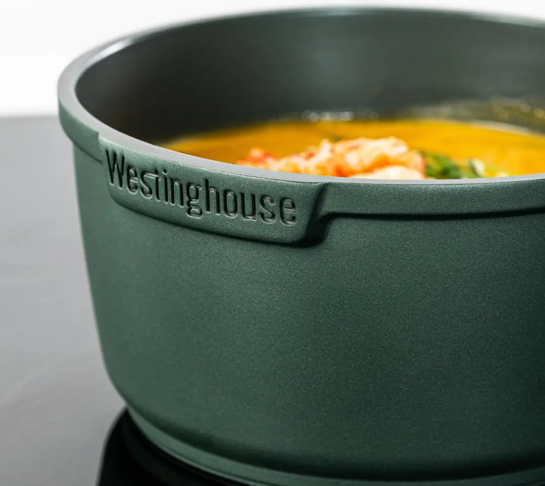 Westinghouse Performance 3-delige Pannenset - 24/28cm Koekenpannen + 18cm Steelpan - Groen