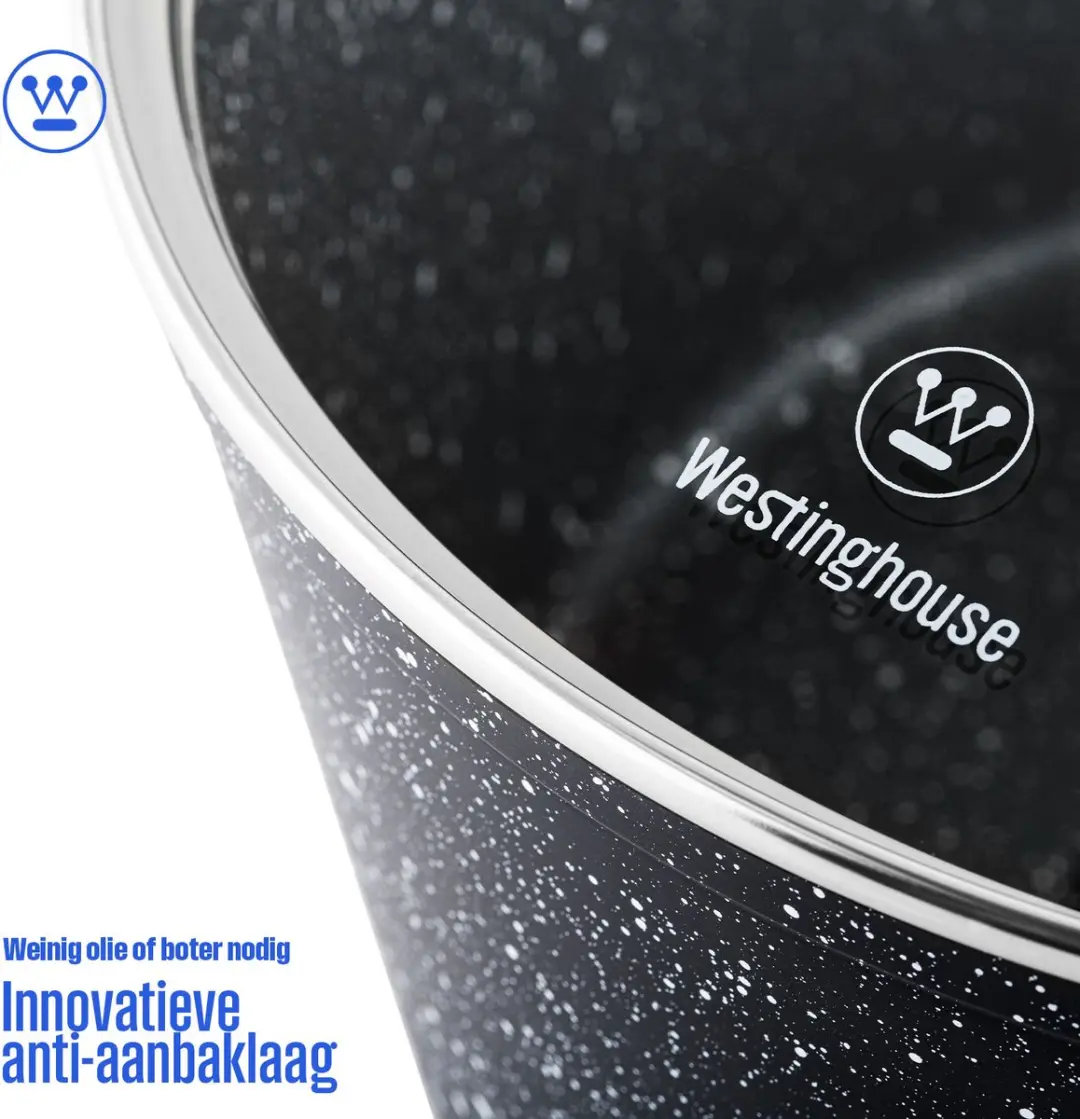 Westinghouse Braadpan 24cm - Inductie - Zwart Marmer