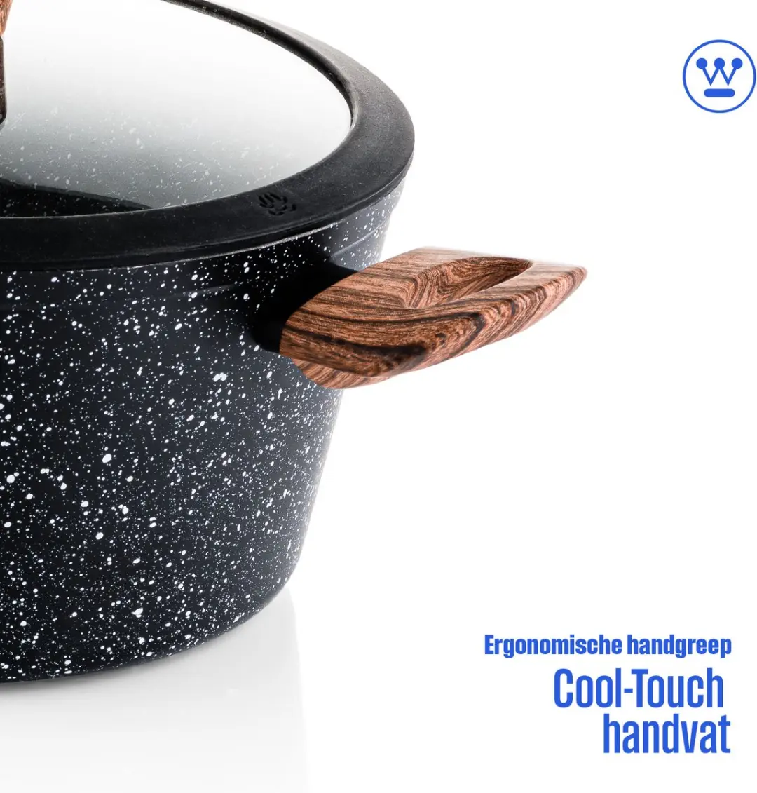 Westinghouse Braadpan 24cm - Inductie - Zwart Marmer